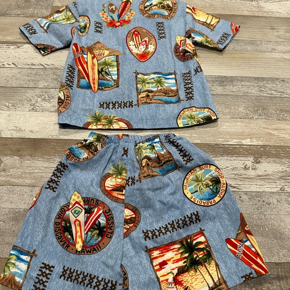 Made in Hawaii Fashion E & K Boys SurfBoard Shorts Set Size 2. - Picture 2 of 7